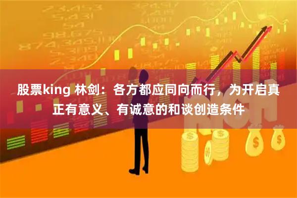 股票king 林剑：各方都应同向而行，为开启真正有意义、有诚意的和谈创造条件